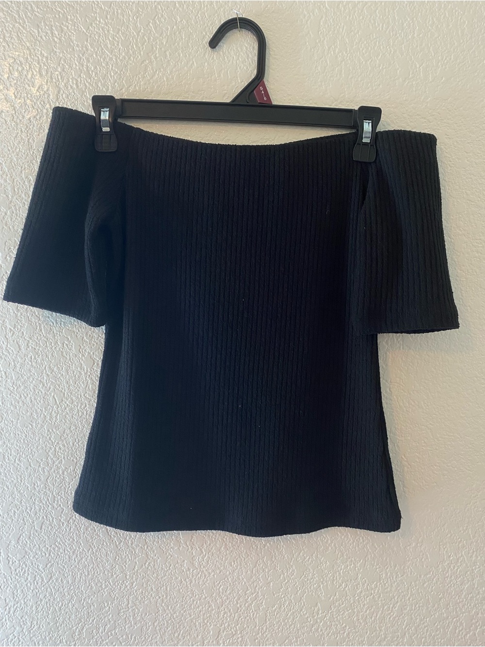 H&M Rib-Knit Off-the-Shoulder Top S - Picture 6 of 9